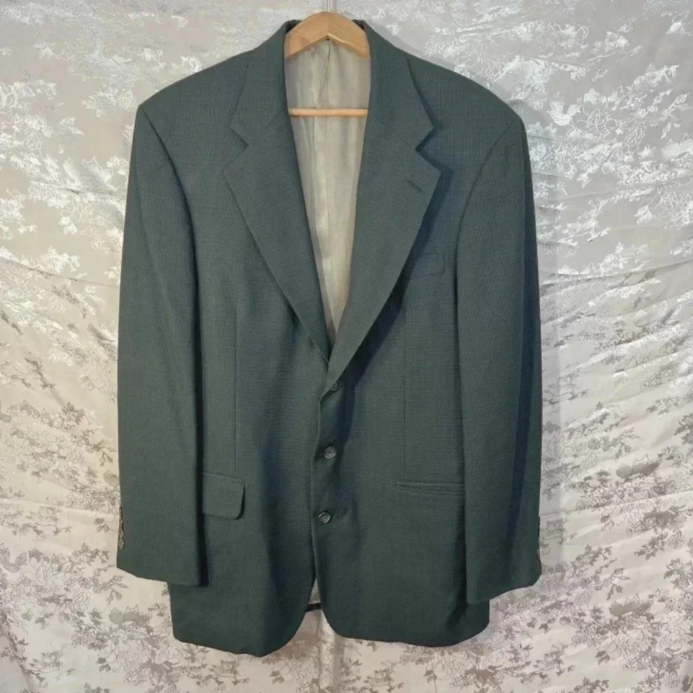 Oscar de la Renta Men's Grey Blazer Sportcoat Size 42L